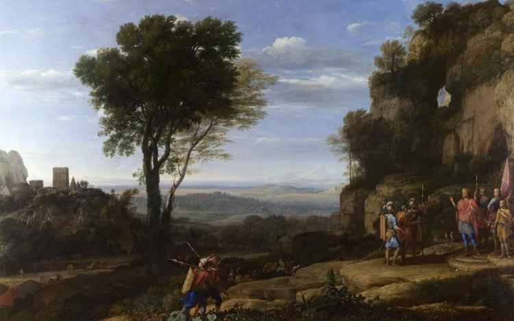 Claude Lorrain Landscape with David and the Three Heroes (mk17) oil painting image